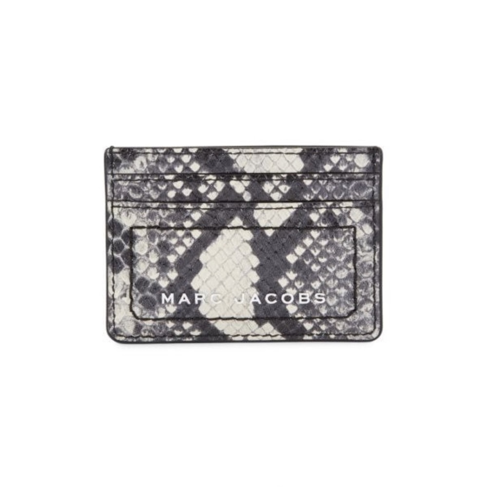 MARC JACOBS NWT Snakeskin-Embossed Leather Card Case